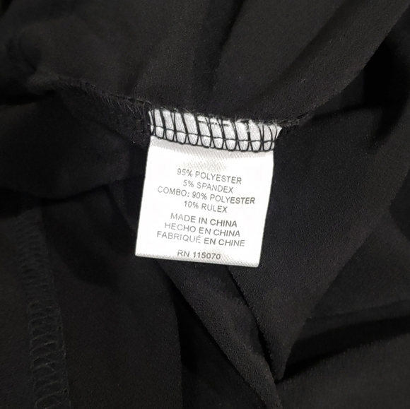 Nina Leonard Black Sleeveless Dress W/ Gold Detailing - Picture 6 of 7